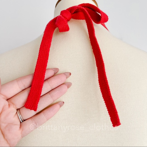 VINTAGE Y2K Tommy Jeans Tommy Girl Knit Halter Red White & Blue - Picture 5 of 7